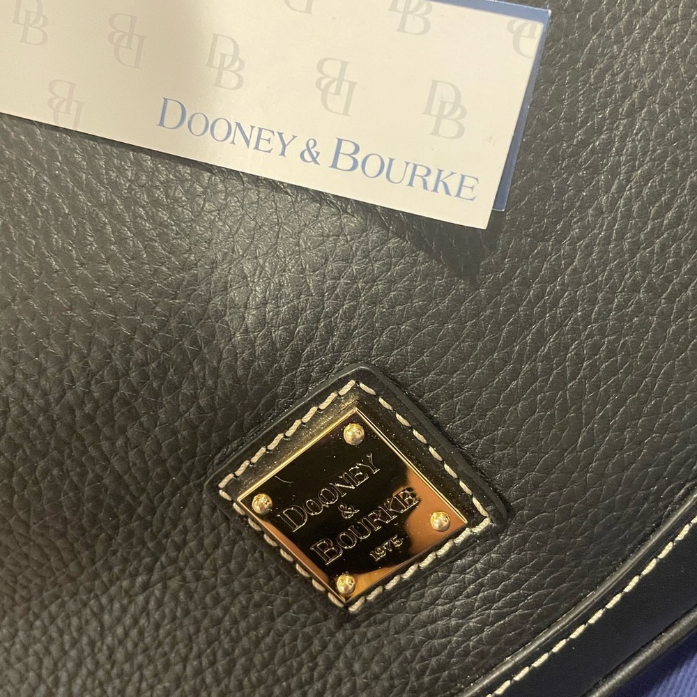 Dooney & Bourke Pebble Grain Zip Zip Satchel Black Shoulder Bag Purse Handbag - Picture 3 of 11